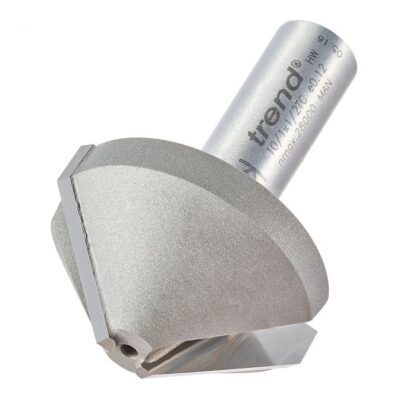 TREND 10/1 MORTAR GROOVE/LARGE CHAMFER CUTTER 45 DEGREES 1/2" SHANK
