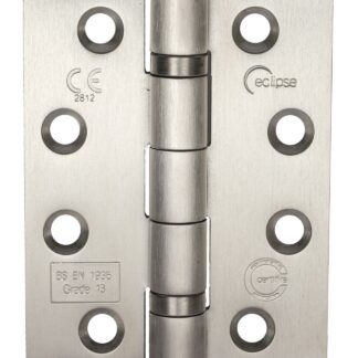 ECLIPSE GRADE 13 STAINLESS STEEL BALL BEARING HINGE 102X76X3MM SATIN STAINLESS STEEL (PAIR)