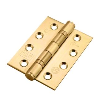 ECLIPSE GRADE 13 STAINLESS STEEL BALL BEARING HINGE 102X76X3MM POLISHED BRASS (PAIR)