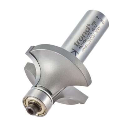 TREND 46/145 BEARING GUIDED OVOLO CUTTER 11.1MM RADIUS 1/2" SHANK