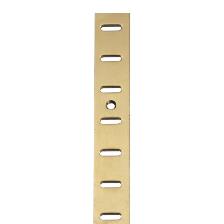 Flat Bookcase Strip 1829mm x 19.1mm x 2mm, Solid Brass, Polished Brass