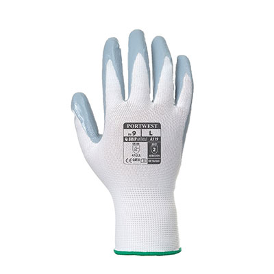 PORTWEST NITRILE PALM COATED GLOVE SIZE 9 PAIR     GREY       A319