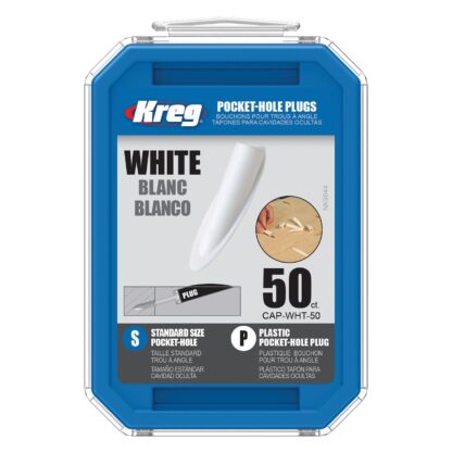 KREG PLASTIC PLUG WHITE PK50 CAP-WHT-50