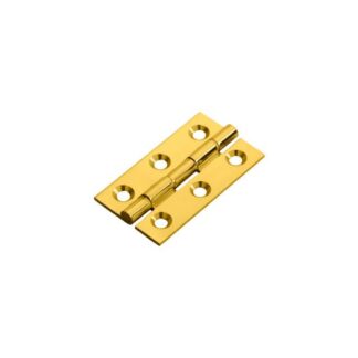 CARLISLE BRASS BUTT HINGES 50X28X1.4MM POLISHED BRASS PAIR (WITH SCREWS TO SUIT)