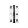 M MARCUS EXTRUDED BRASS BUTT HINGE 3" x 15/8" SATIN CHROME PLATED.(PAIR.)