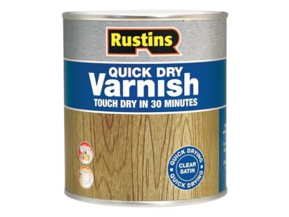 RUSTINS QUICK DRY VARNISH SATIN CLEAR 250ML