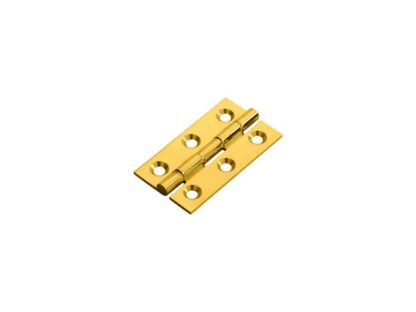 CARLISLE BRASS BUTT HINGES 64X35X2MM POLISHED BRASS PAIR (WITH SCREWS TO SUIT)