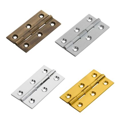 CARLISLE BRASS BUTT HINGE 64X35X2MM PEWTER PAIR (WITH SCREWS TO SUIT)