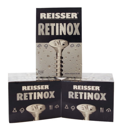 4.0X60 RETINOX R2 CSK POZI WOODSCREW ST/ST BOX OF 200 STAINLESS STEEL