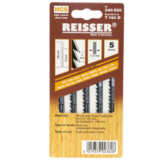 REISSER  JIGSAW BLADE FAST CUT WOOD EQUIVALENT TO T144D   PACK OF 5