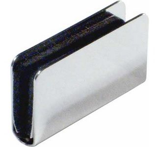 Hafele 245.66.311 4mm-6mm Glass Door Counterplate 40mm x 24mm Black