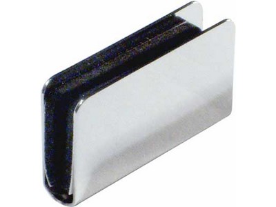 Hafele 245.66.311 4mm-6mm Glass Door Counterplate 40mm x 24mm Black