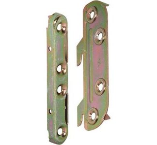 BED CONNECT BRACKET 100mm YELL/Z.P 271.03.511 1 SET= 2 NO.1 +2 NO.2 PLATES +4 BRACKETS