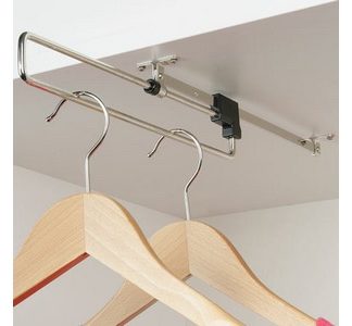 Hafele 805.01.739 410mm, Wardrobe Pull-Out Rail, Nickel Plated