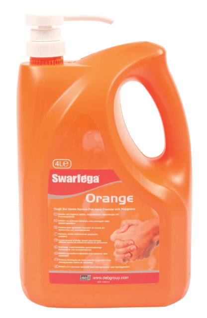 Swarfega Orange Plastic bottle with pump 4Ltr