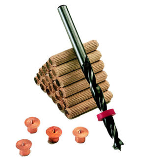 WOLFCRAFT 6mm DOWEL KIT DRILL DEPTH STOP DOWELS CENTRE POINTS