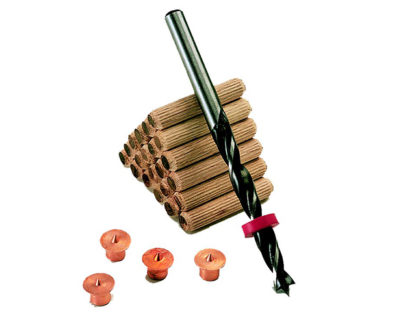 WOLFCRAFT 6mm DOWEL KIT DRILL DEPTH STOP DOWELS CENTRE POINTS