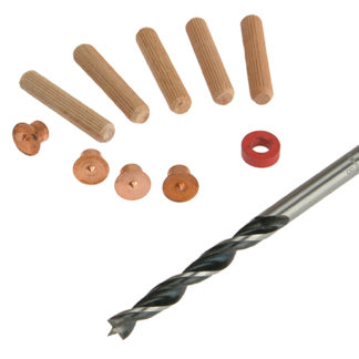 WOLFCRAFT 8mm DOWEL KIT DRILL DEPTH STOP DOWELS CENTRE POINTS