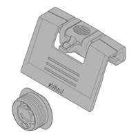 HANDLE &amp; LATCH FOR ANT/INT INNER DRAWER GREY No.03350802