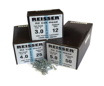 3.5X16 WOODSCREW CSK/REC ZINC IND PACK BOX OF 1000