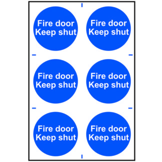 FIRE DOOR KEEP SHUT SIGN 200X300MM PVC