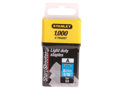 STANLEY TRA2 LIGHT-DUTY STAPLE 8MM TRA205T (PACK 1000)