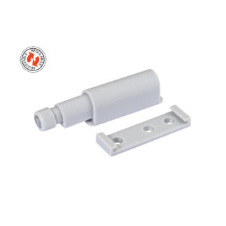 MAGNETIC PUSH LATCH WHITE REQUIRES  W4 ZINC OR 955.1008 PLATE