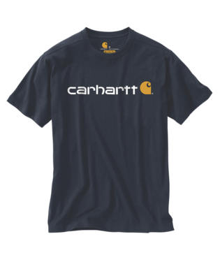 Carhartt 103361 Core Logo T-Shirt Short Sleeve Navy - T Shirts - Isaac Lord