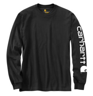Carhartt EK231 Sleeve Logo Long Sleeve T-Shirt Black