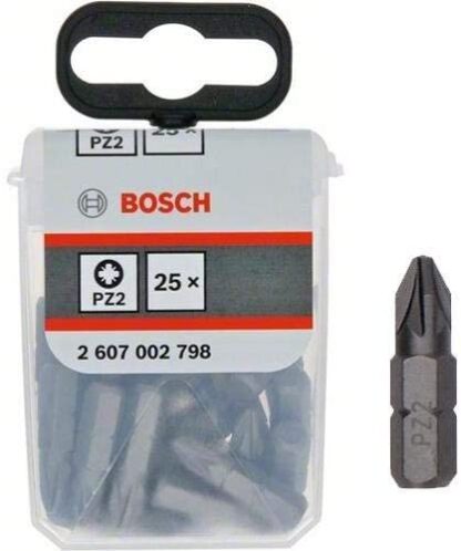 BOSCH PZ2 EXTRA HARD 25MM S/DRIVER BIT PK25 TIC TAC BOX