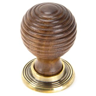 Anvil Beehive Cabinet Knob 38mm Rosewood/Antique Brass