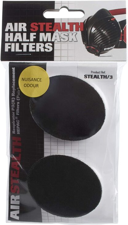 TREND STEALTH/3 AIR STEALTH RESPIRATORY MASK REPLACEMENT SET OF CHARCOAL FILTERS