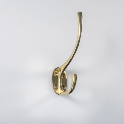 HAT AND COAT HOOK 127mm POLISHED BRASS