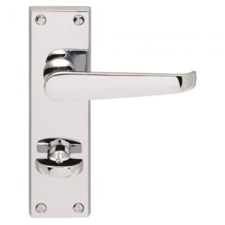 VICTORIAN LEVER ON BATHROOM BACKPLATE POLISHED CHROME
BLISTER PACK