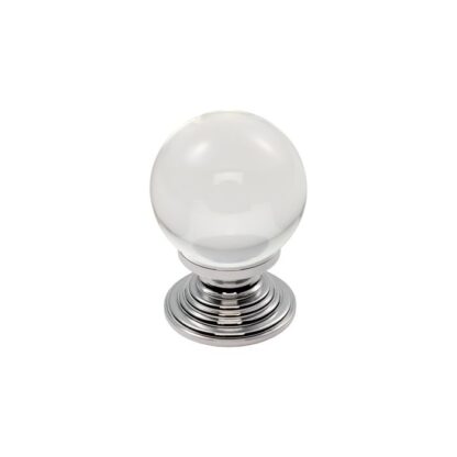 CARLISLE BRASS FTD CRYSTAL BALL KNOB WITH FINISHED BASE 32MM CTB