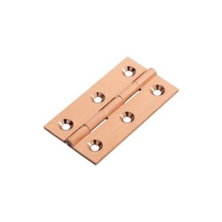 CARLISLE BRASS BUTT HINGES 64X35X2MM SATIN COPPER PAIR (WITH SCREWS TO SUIT)