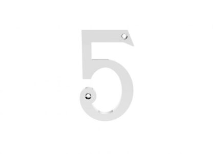 NUMERAL '5' 76MM POLISHED CHROME
BLISTER PACK