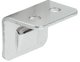 Angled Striking Plate for Furniture Bolt with Ridge Nickel plated