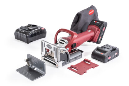 LAMELLO CLASSIC X CORDLESS BISCUIT JOINTER SET. IN SYSTAINER INCL 2 X 18V 4AH BATTERIES, CHARGER AND ACCESSORIES