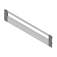 LEGRABOX DRAWER FRONT 1000mm ST.STEEL with FRONT GALLERY RAIL 05449997