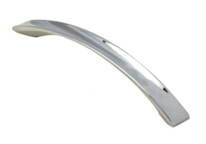 CARLISLE BRASS CONCAVE BOW HANDLE 128MM POLISHED CHROME
