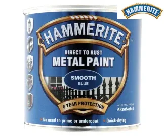 HAMMERITE DIRECT TO RUST SMOOTH FINISH METAL PAINT BLUE 250ML