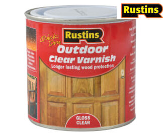 RUSTINS EXTERIOR VARNISH CLEAR GLOSS 250ML QUICK DRYING