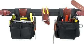 OCCIDENTAL 9525 NYLON TWIN POUCH SET WITH LEATHER BELT