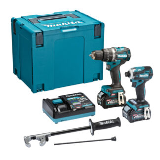 MAKITA 40V MAX XGT 2PC COMBO KIT CONTAINING COMBI DRILL HP002G AND IMPACT DRIVER TD001G PLUS 2 X 2.5AH 40V BATTERIES AND CHARGER