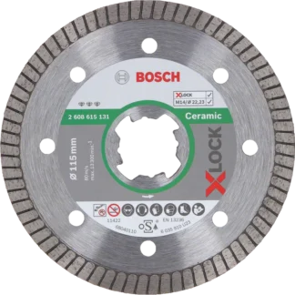 BOSCH X-LOCK BEST FOR CERAMIC EXTRACLEAN TURBO DIAMOND CUTTING DISC 115X22.23X1.4X7
