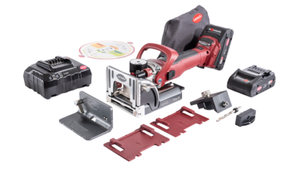 LAMELLO ZETA P2 CORDLESS JOINTER DP SET. IN SYSTAINER INCL 2 X 18V 4AH BATTERIES, CHARGER, DIAMOND BLADE AND ACCESSORIES (101801GBSD) PLUS PROFESSIONAL ASSORTMENT SET (145323)