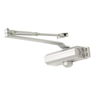 CARLISLE BRASS PLATED FULL COVER OVERHEAD DOOR CLOSER (FIXED POWER SIZE 3) SILVER