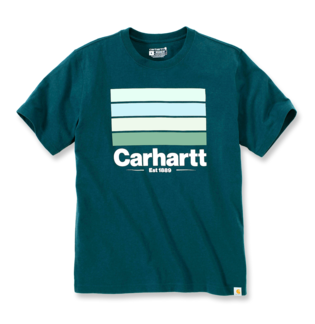 CARHARTT 105910 RELAXED FIT S/S LINE GRAPHIC T-SHIRT NIGHT BLUE HEATHER EXTRA LARGE