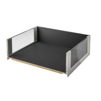 Legrabox Free C Height (177mm) Drawer With Glass Stainless Steel